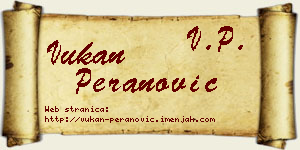 Vukan Peranović vizit kartica